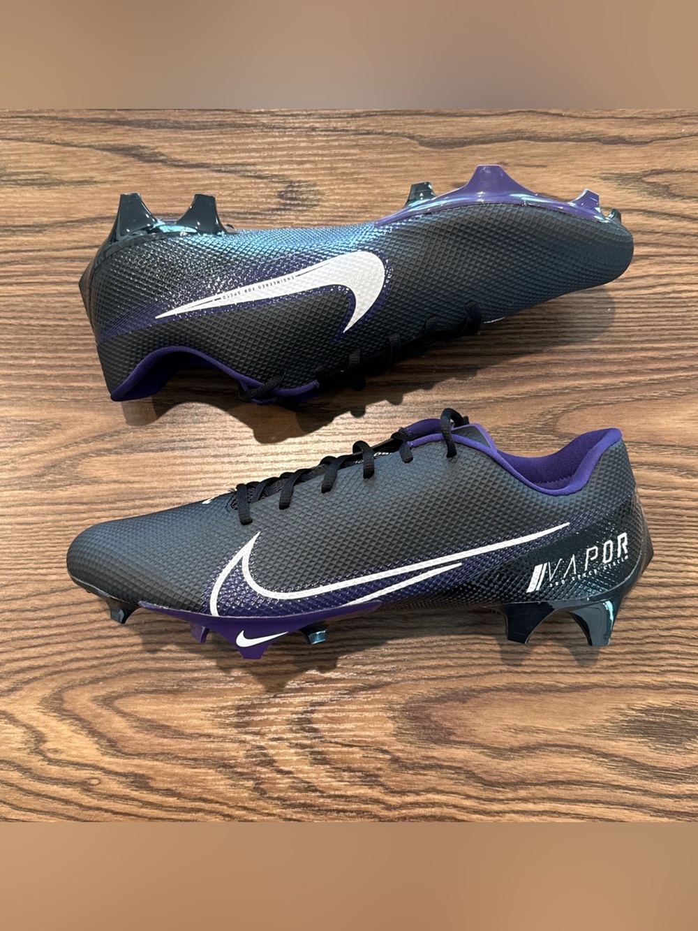 Size 13 Nike Vapor Edge Speed 360 Black/Purple Football Cleats CV6349-001 NEW